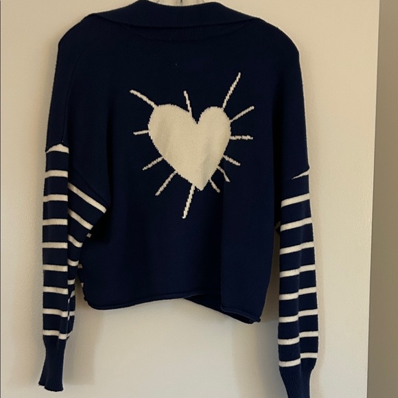 Rosenthal Royal blue and Cream V-Neck Sweater - Picture 3 of 3